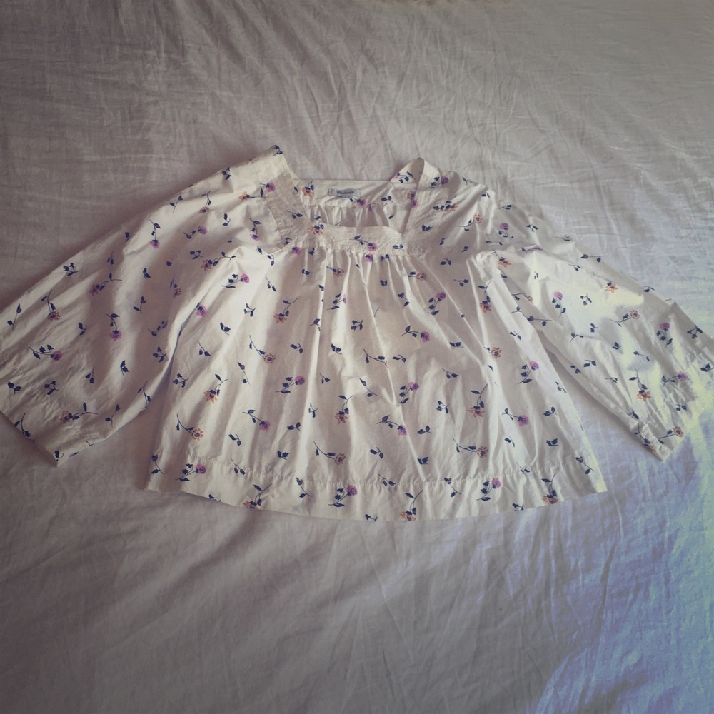 Madewell Square-Neck Top in Sweet Blossoms Medium